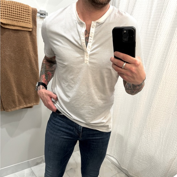 Express Other - Express Mens Super Stretch Flex Henley 2002 MX1 Premium Activewear Release NWOT